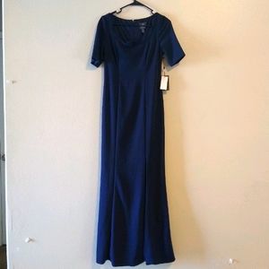 Adrianna Papell Womens Size 4 Navy Blue Dress